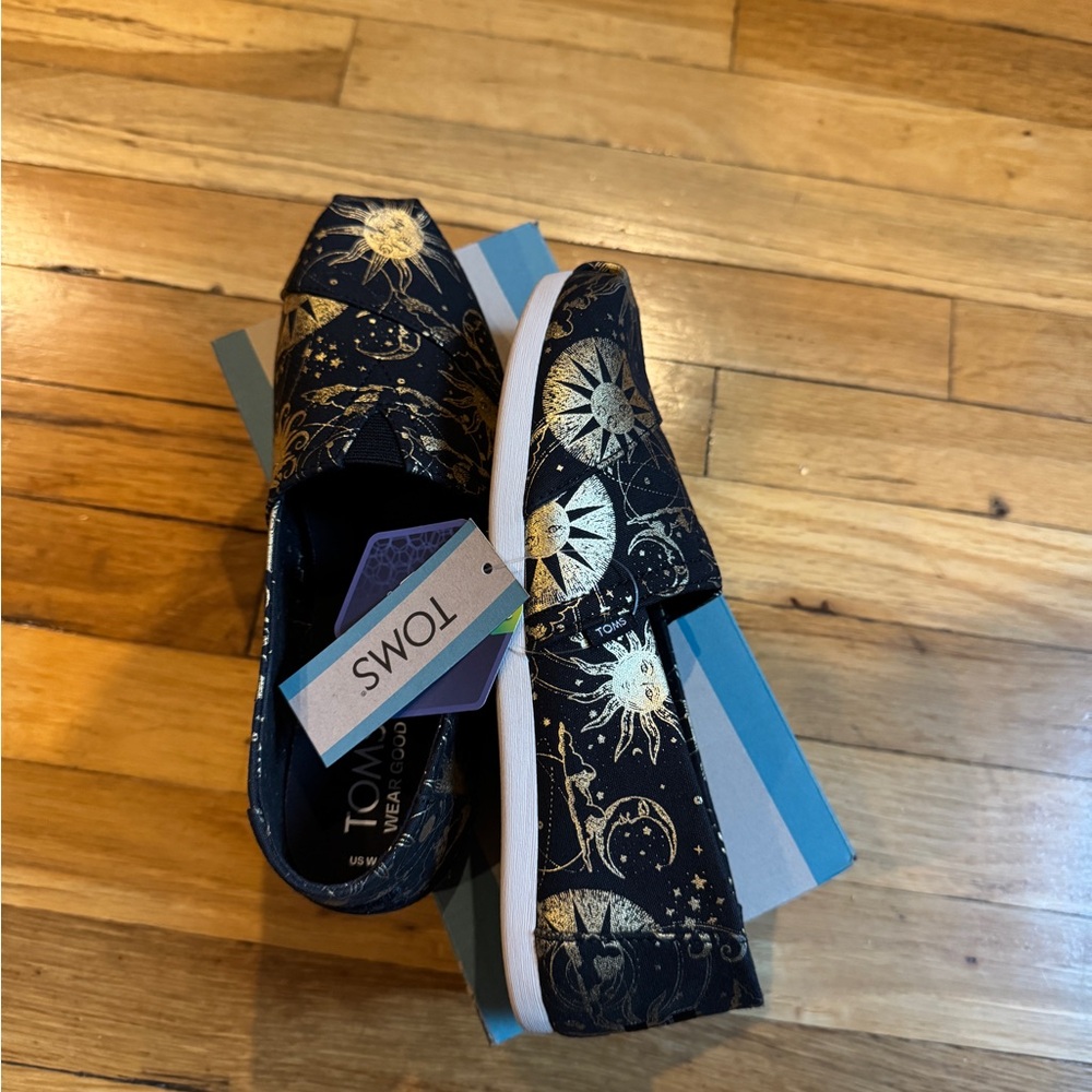 Toms Alpargata , gold, size 6